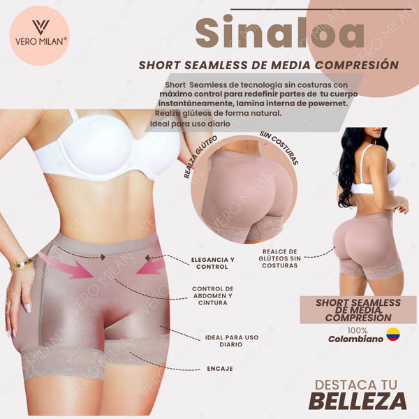 Short SINALOA Cocoa media compresion