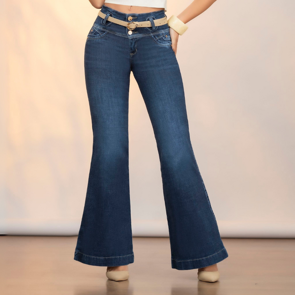 JEANS AZUL X BOTA CAMPANA